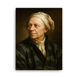 Leonhard Euler Canvas Print: Vintage Mathematician Portrait Wall Art