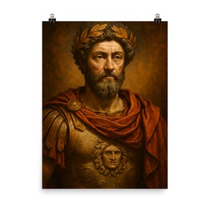 Marcus Aurelius Print: Stoic Wisdom, Philosophical Wall Art
