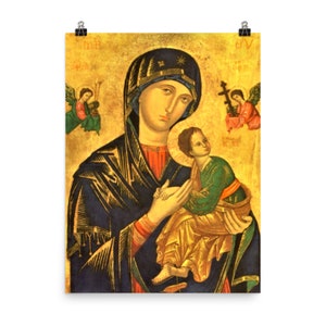 Nuestra Señora del Perpetuo Socorro Virgen María Impresión de póster
