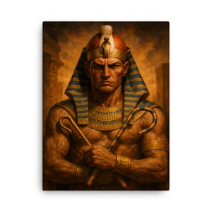 Khasekhemwy Egyptian Pharaoh Canvas Print – Ancient Egypt Wall Art, Historical Home Decor, Museum Quality Canvas
