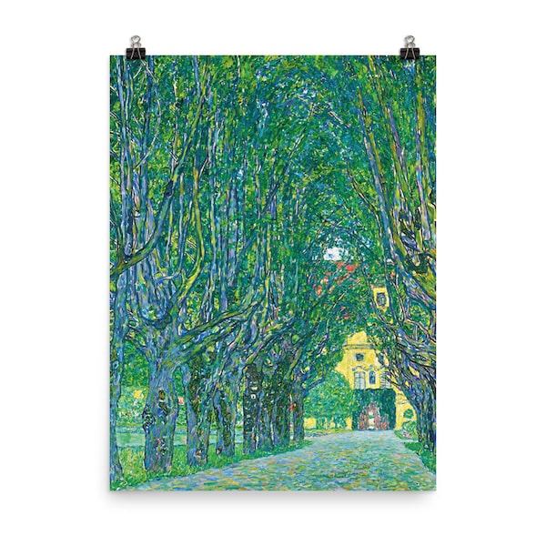 Avenue du parc Schloss Kammer par Gustav Klimt Poster Print