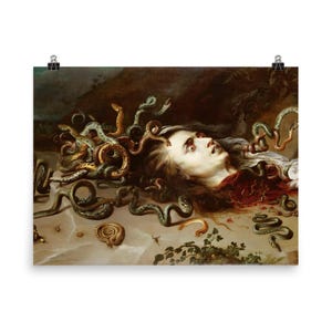 Rubens&#39; Medusa Head Print: Renaissance Wall Art Poster