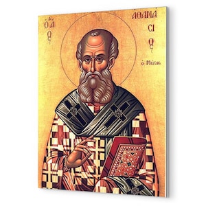 Saint Athanasius of Alexandria Metal Print: Byzantine Icon Wall Art