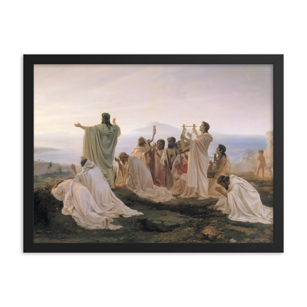 Pythagoreans Celebrate the Sunrise by Fyodor Bronnikov Framed Print - Etsy  New Zealand, image size:1000x1000