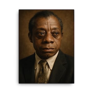 James Baldwin Canvas Print, Modern Literary Wall Art, Black History Home Decor, Inspirational Portrait Artwork Gift