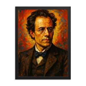 Gustav Mahler Framed Print: Classical Composer Portrait, Music Lover Gift