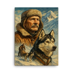 Leonhard Seppala Canvas Print: Alaskan Dog Sled Legend Wall Art
