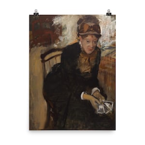 Retrato de Mary Cassatt de Edgar Degas: póster premium para amantes del arte y la decoración del hogar.