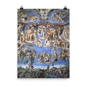 The Last Judgement (Sistine Chapel) by Michelangelo Poster Print