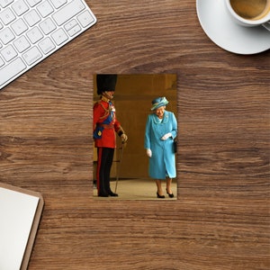 Queen Elizabeth II mit Prinz Prince Postkarte - 4 "x 6"