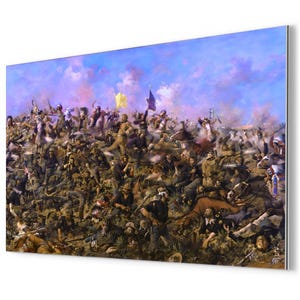 Custer&#39;s Last Stand Metal Print: Little Bighorn Western Battle Art