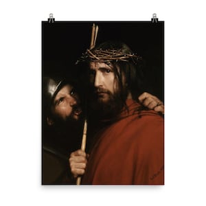 Carl Bloch 1880 &quot;The Mocking of Christ&quot; Poster Print - Stunning Religious Wall Art Decor for Home or Office
