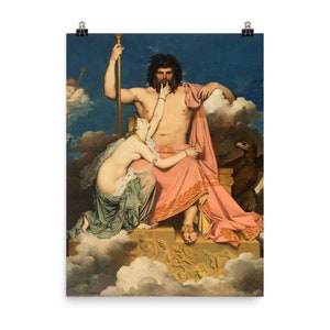 Jupiter and Thetis by Jean Auguste Dominique Ingres Poster Print