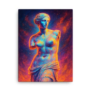 Venus de Milo Canvas Print – Elegant Greek Godde Wall Art, Claic Sculpture Decor for Modern Home, Museum-Quality