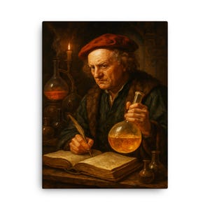 Paracelsus Canvas Print: Renaissance Alchemist Art - Historic Home Decor