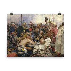 Respuesta de los cosacos de Zaporozhia al sultán Mehmed IV Impresión de póster