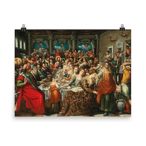 16th Century Wedding Feast at Cana Wall Art | Venetian Masterpiece Poster Print | Historic Art Decor