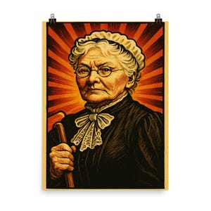 Mary Harris Jones Poster: Vintage Feminist Labor Leader Art