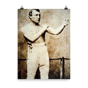 Tom Sayers Vintage Boxing Poster Print | Unique Wall Art Decor for Sports Enthusiasts | Antique Athletic Illustration