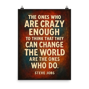 Steve Jobs Quote Poster: Inspirational Office Wall Art