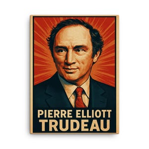 Pierre Elliott Trudeau Canvas Print: Canadian Prime Minister Portrait