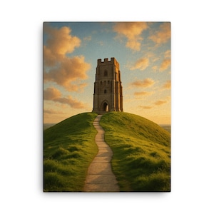 Glastonbury Tor Canvas Print: Mystical England Landscape Wall Art