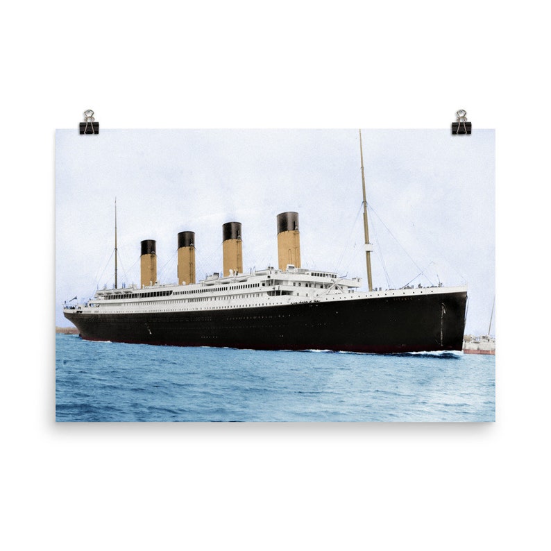 RMS Titanic in Color Poster Print