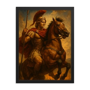 Alexander the Great Framed Print Wall Art – Historical Warrior Portrait, Classic Gift, Bold Decor, Unique Home Accent, Ready to Hang
