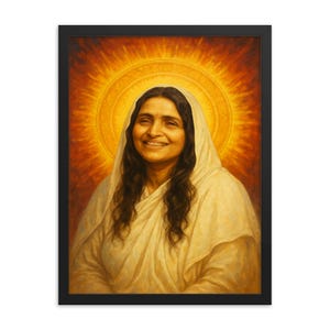 Anandamayi Ma Framed Print: Spiritual Hindu Art, Sacred Home Decor