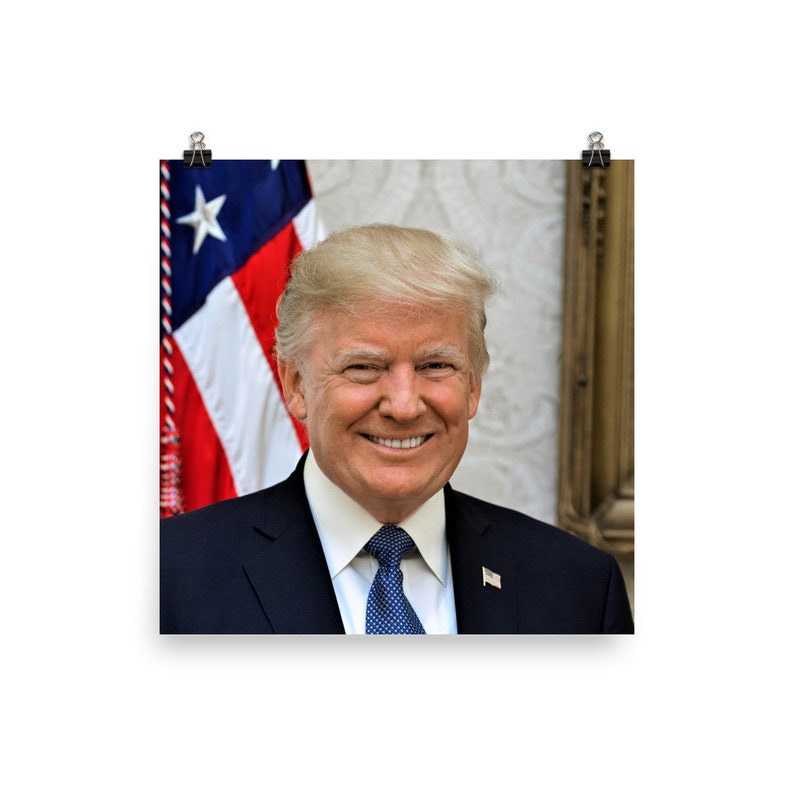 Donald Trump Official Portrait Poster Print Etsy