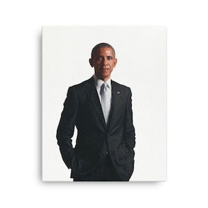 Barack Obama Official Portrait Canvas Print