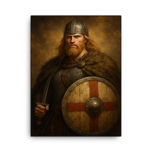 Chad of Mercia Canvas Print: Handmade Medieval Anglo-Saxon Wall Art