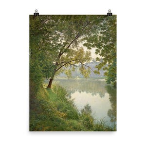 Henri Biva Matin in Villeneuve 1905 Plakatdruck | Impressionistische Wandkunst | Elegantes Französisches Landschaftsdekor