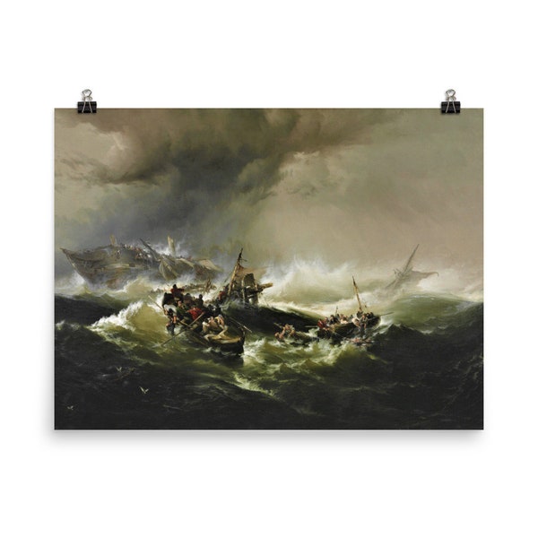 Shipwreck by Edward Moran Poster Print