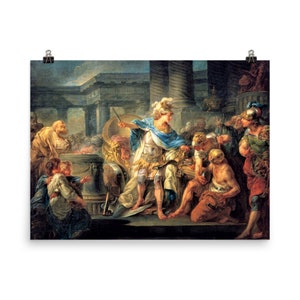 Alejandro Magno corta el nudo gordiano de Jean-Simon Berthélemy Poster Print
