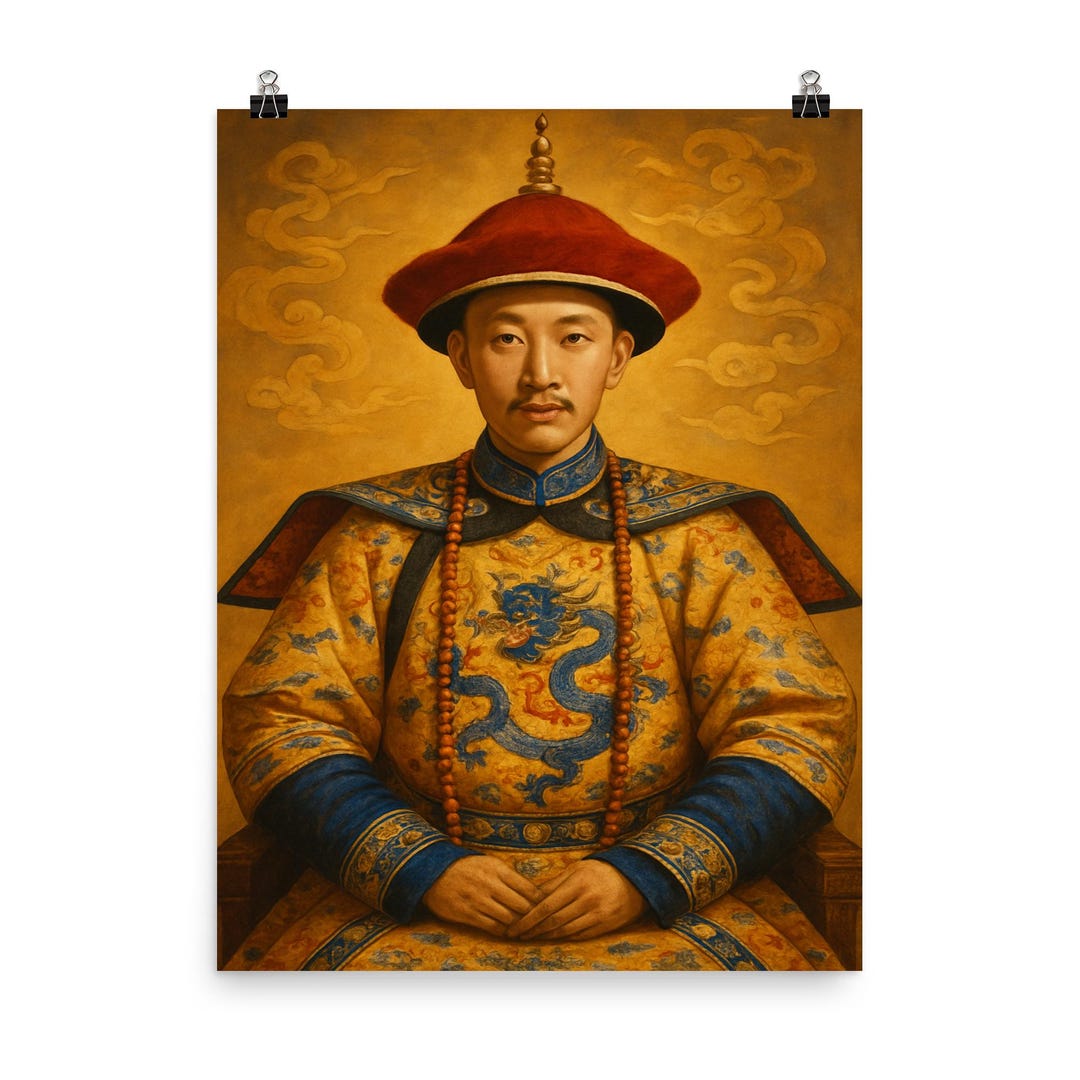 Guangxu Emperor Portrait Chinese History Poster Print Vintage Home guangxu-emperor-portrait-chinese-history-poster-print-vintage-home