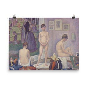 Georges Seurat Models Poseuses Poster Print | Vintage Impressionist Wall Art | Classic Museum Quality Decor