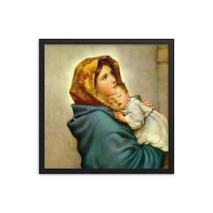 The Madonna of the Street By Roberto Ferruzzi Framed Print