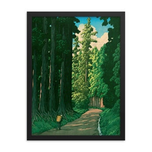 Road To Nikko By Kawase Hasui Framed Print