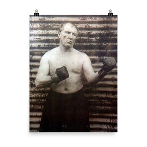 Póster de la leyenda de Bartley Gorman: arte mural vintage único del Rey Gitano para entusiastas y coleccionistas del boxeo