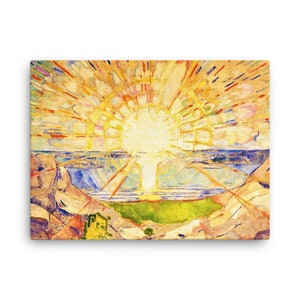The Sun By Edvard Munch Canvas Wall Art