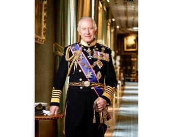 King Charles III Regal Portrait Poster Print