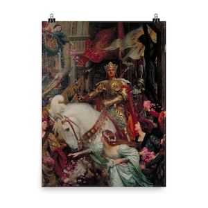 Frank Bernard Dicksee The Two Crowns 1900 Art Poster Print – Vintage Wall Decor, Romantic Classic Painting Reproduction