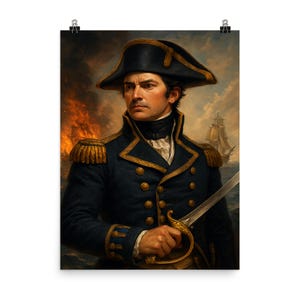 Stephen Decatur Naval Hero Poster: Vintage Nautical Wall Art