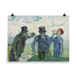 Van Gogh &quot;The Drinkers&quot; Print: Vintage Masterpiece Wall Art