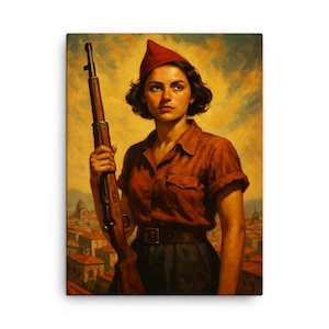 Marina Ginesta Canvas Print: Spanish Civil War, Feminist Icon