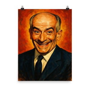 Vintage Louis de Funès Poster Print | Retro French Cinema Wall Art | Unique Gift for Film Lovers | Home Decor