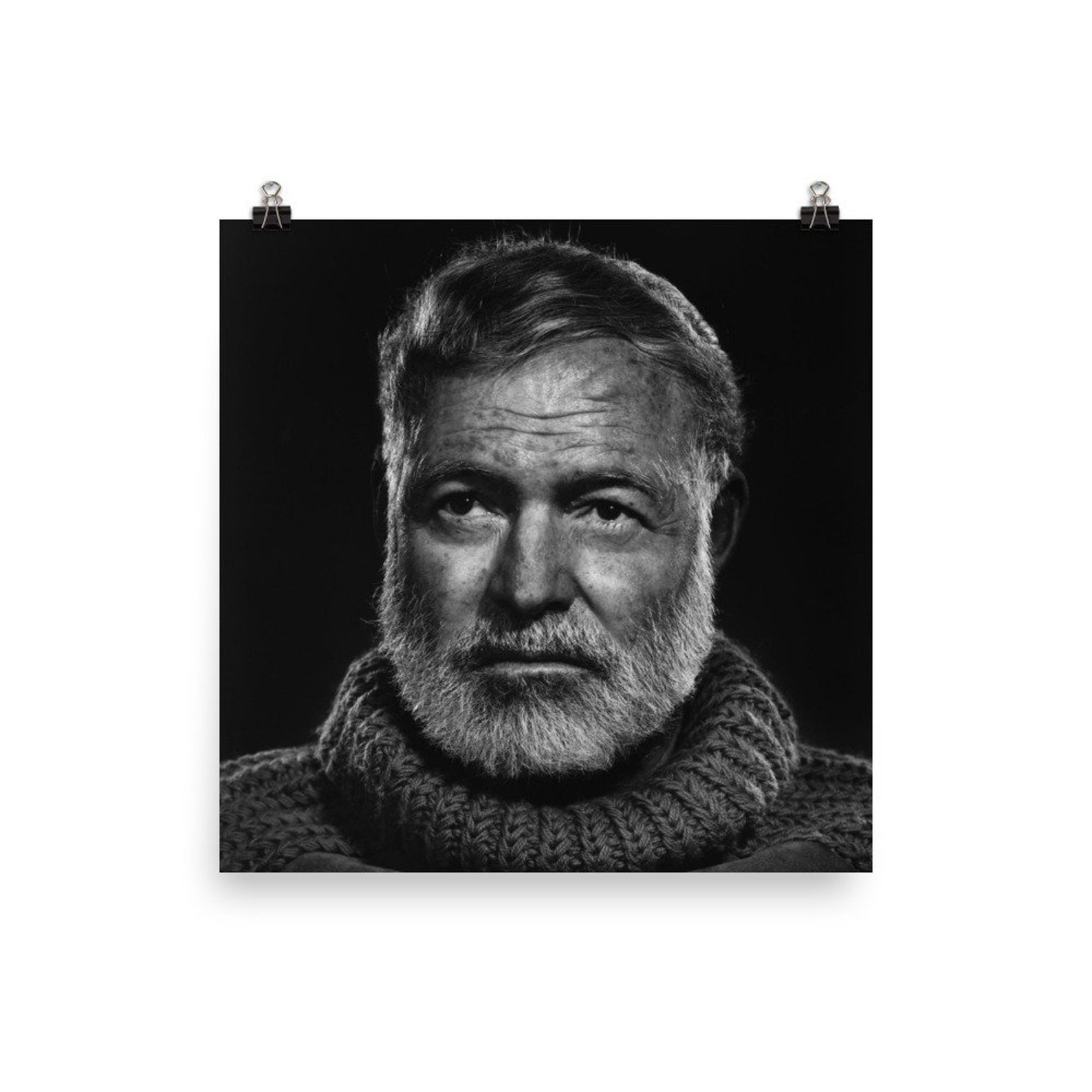 Ernest Hemingway Poster Etsy