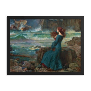 Miranda - The Tempest By John William Waterhouse Framed Print