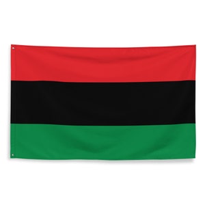 Panafrikanische Flagge: Rot, schwarz, und grünes Banner